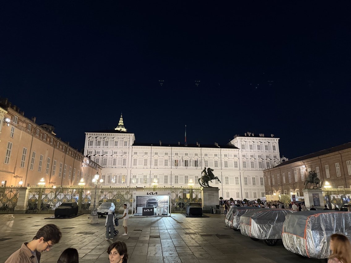 Palazzo Reale i Torino om kvelden